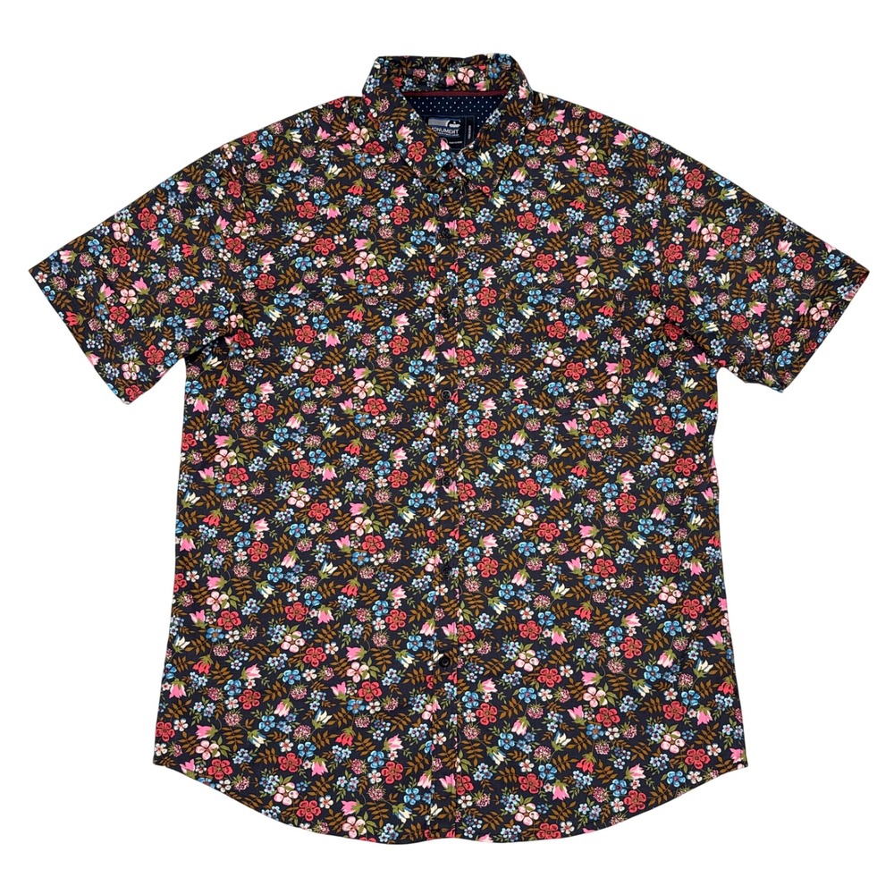 Monument Shirt Size XL Multicolor Floral Short Sleeve Button Down Vacation